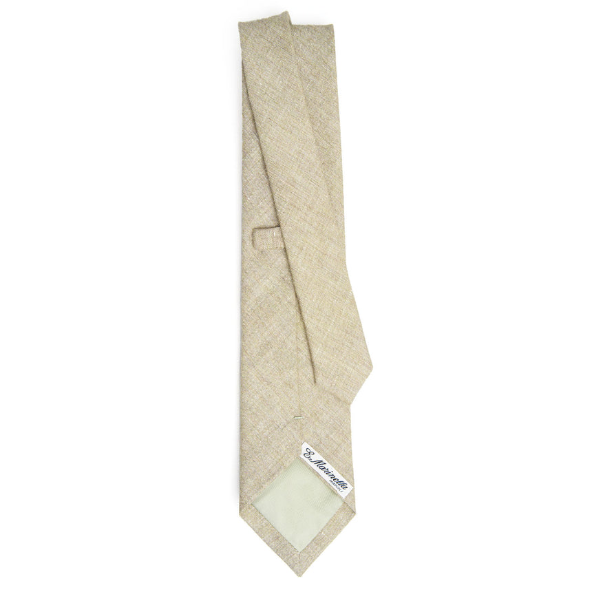 LIGHT GREEN SARTORIAL LINEN AND COTTON TIE