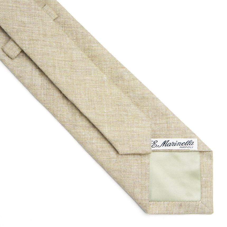 LIGHT GREEN SARTORIAL LINEN AND COTTON TIE