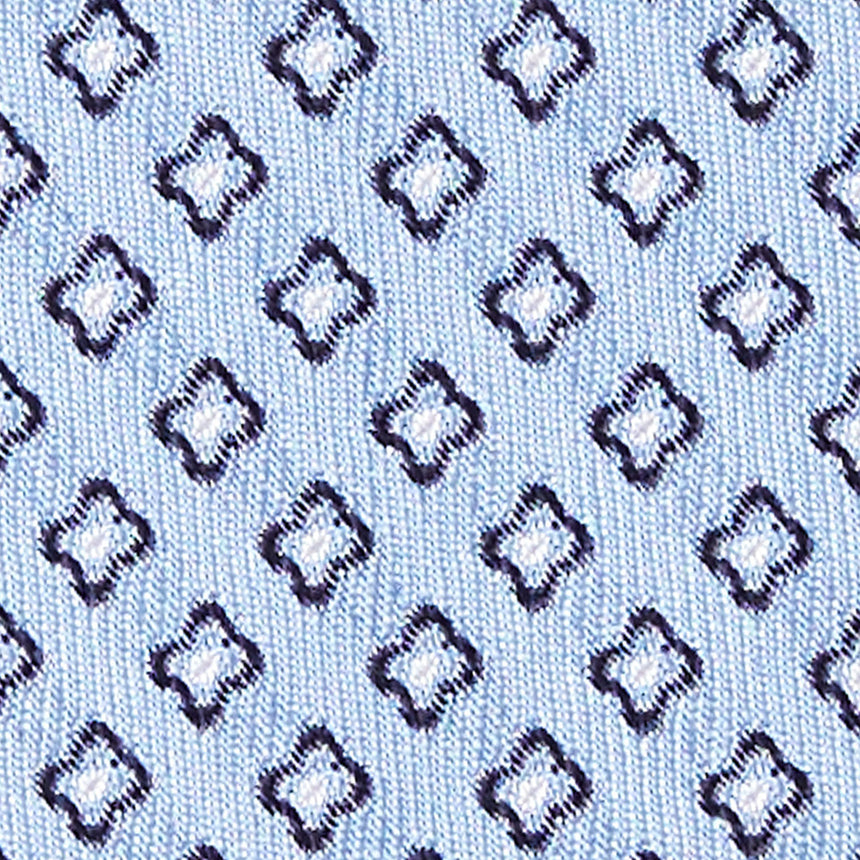 CRAVATTA SARTORIALE IN SETA JACQUARD AZZURRA