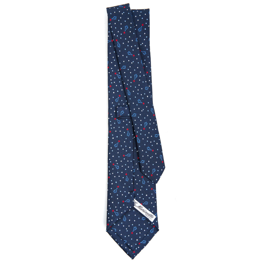 DARK BLUE SARTORIAL HOLIDAY SILK TIE