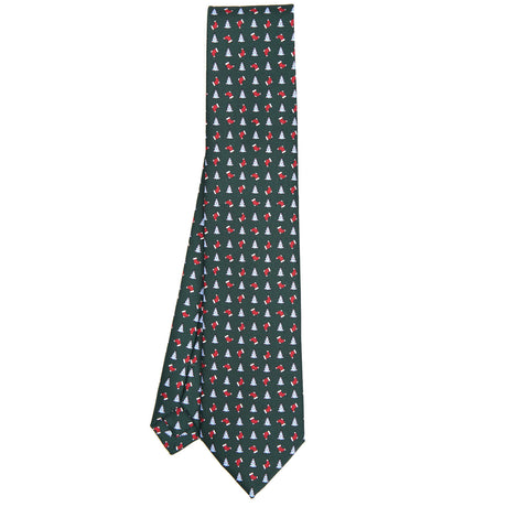 DARK GREEN SARTORIAL HOLIDAY SILK TIE