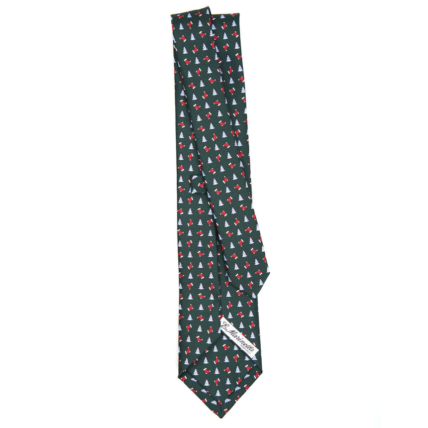 DARK GREEN SARTORIAL HOLIDAY SILK TIE