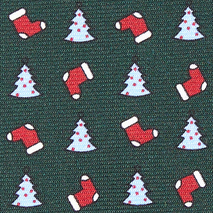 DARK GREEN SARTORIAL HOLIDAY SILK TIE