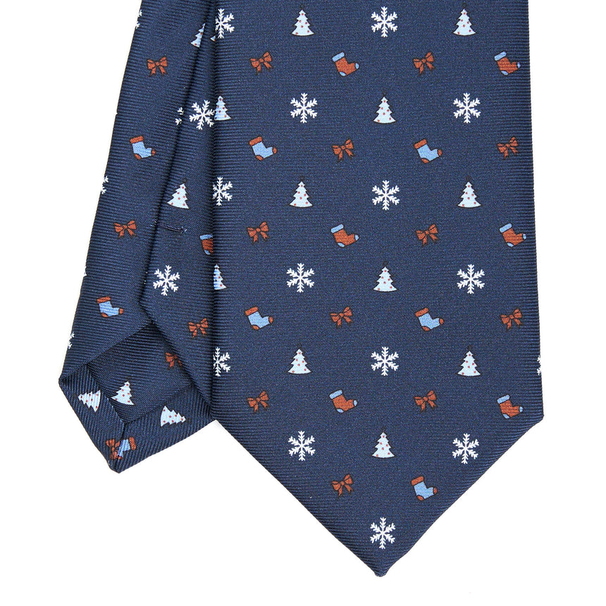 DARK BLUE SARTORIAL HOLIDAY SILK TIE