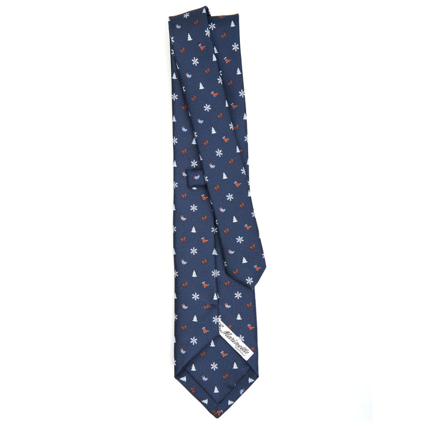 DARK BLUE SARTORIAL HOLIDAY SILK TIE