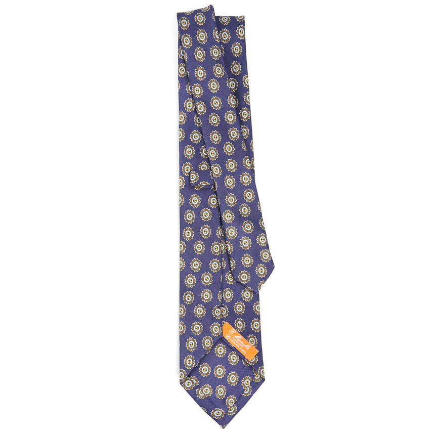 BLUE SILK AND ORANGE FIBER TIE