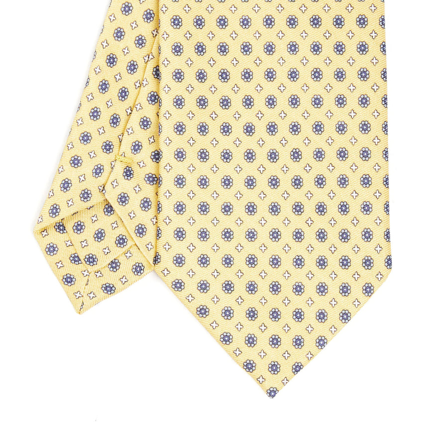 YELLOW SILK AND ORANGE FIBER TIE