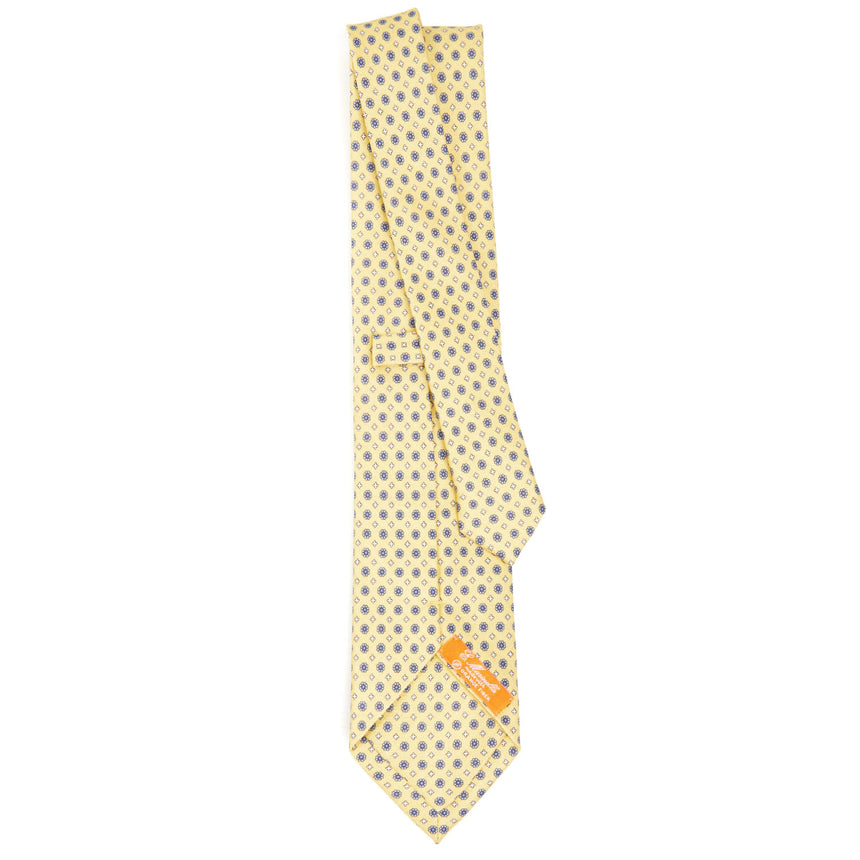 YELLOW SILK AND ORANGE FIBER TIE