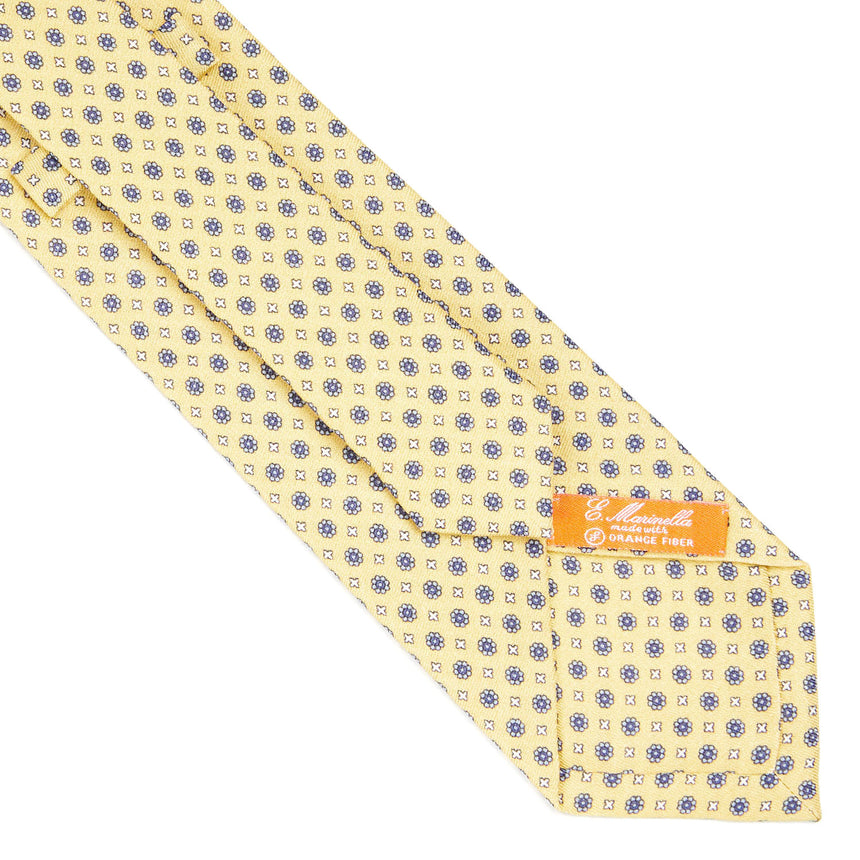 YELLOW SILK AND ORANGE FIBER TIE