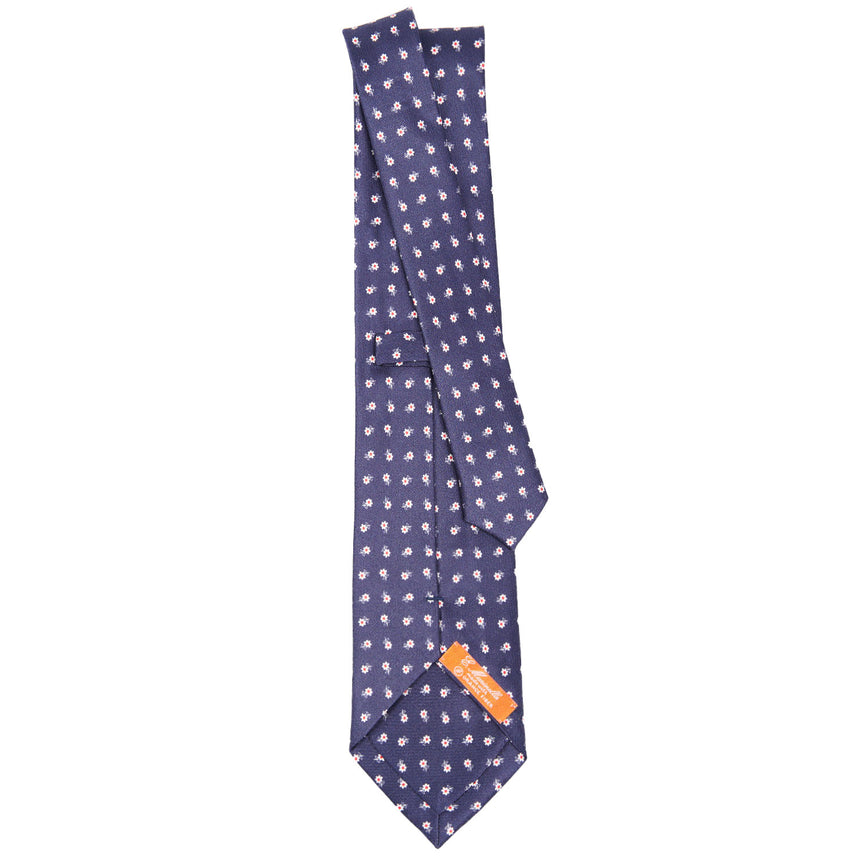 BLUE SILK AND ORANGE FIBER TIE