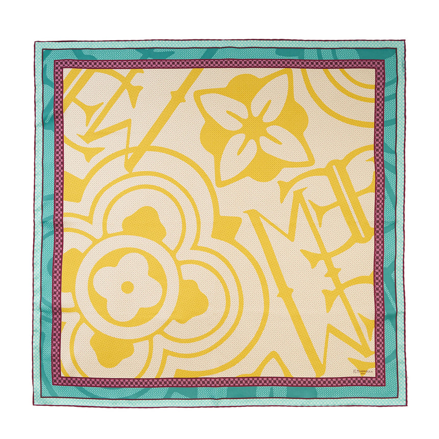 YELLOW SILK SCARF 90