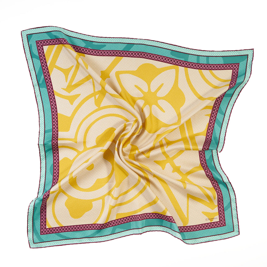 FOULARD IN SETA 90 GIALLO