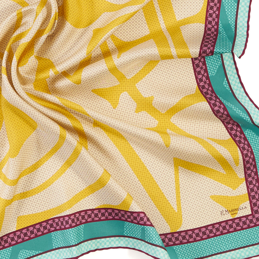 YELLOW SILK SCARF 90