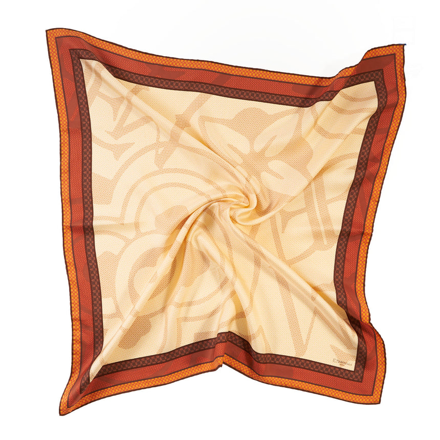 FOULARD IN SETA 90 MARRONE CHIARO