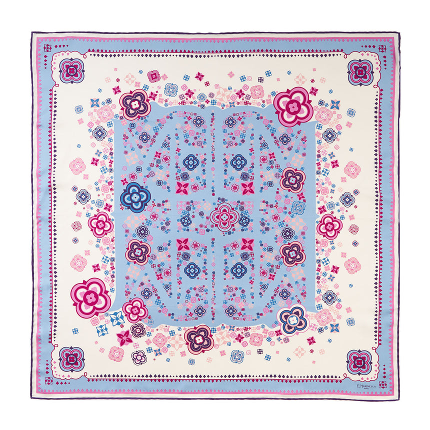 FOULARD IN SETA 90 ROSA