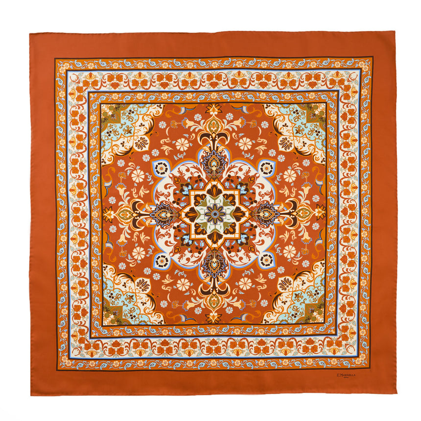 ORANGE SILK SCARF 90