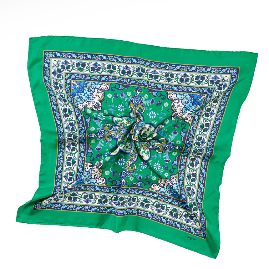 FOULARD IN SETA 90 VERDE