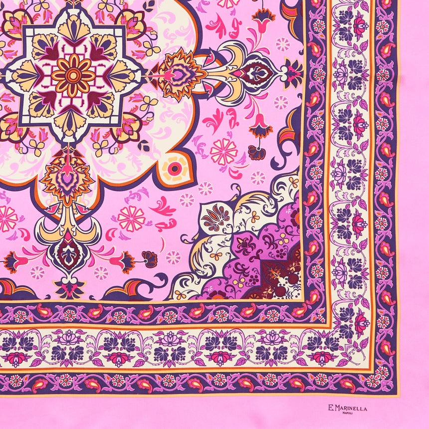 FOULARD IN SETA 90 ROSA