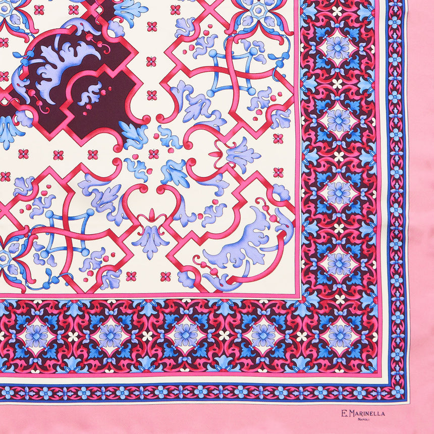 FOULARD IN SETA 90 ROSA