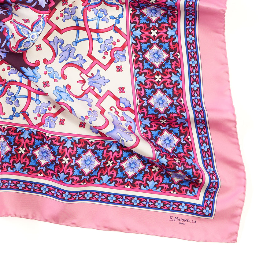 FOULARD IN SETA 90 ROSA