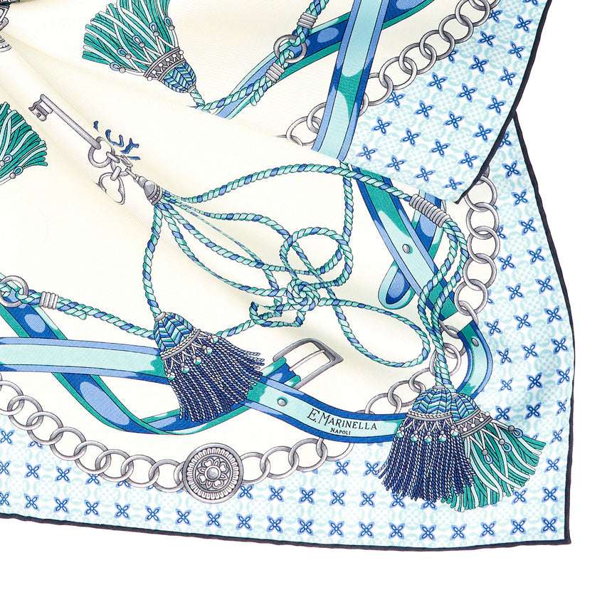 FOULARD IN SETA 65 BLU