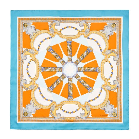 LIGHT BLUE SILK SCARF 90