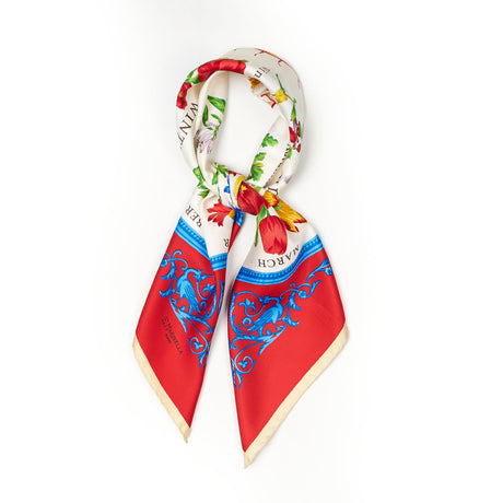 RED SILK SCARF 90