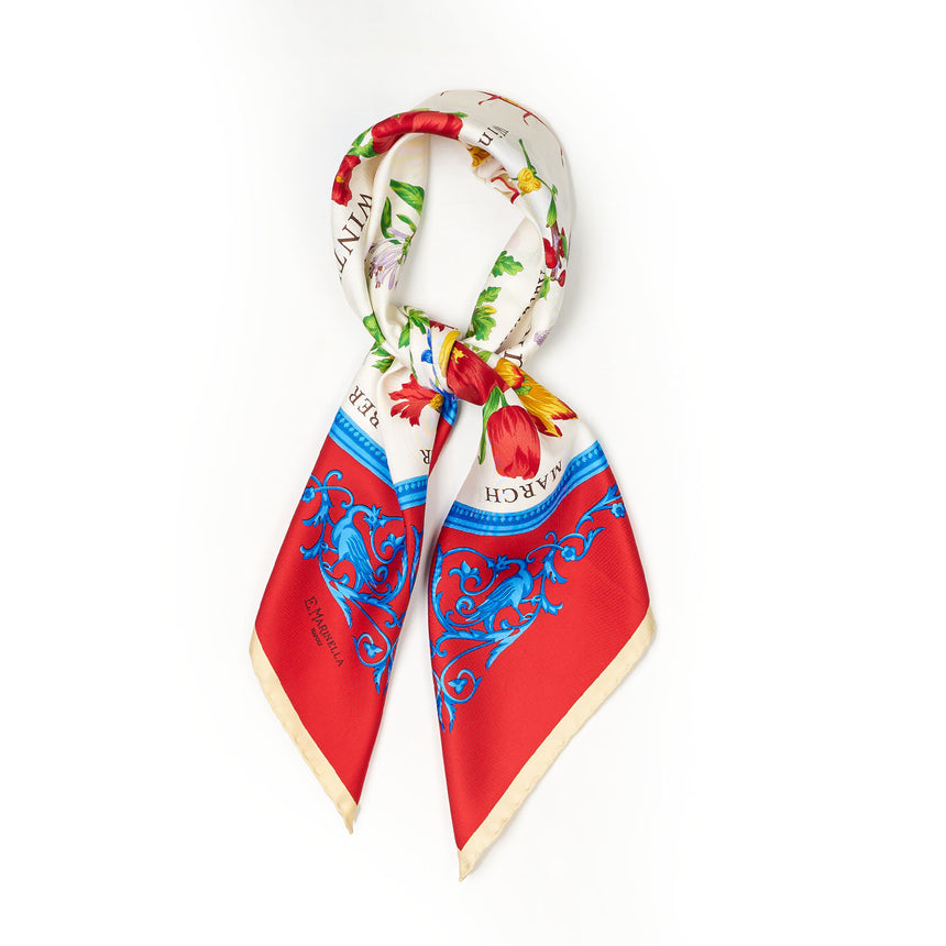 FOULARD IN SETA 90 ROSSO