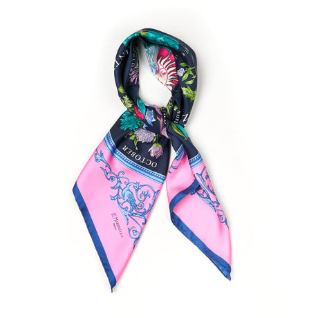 PINK SILK SCARF 90