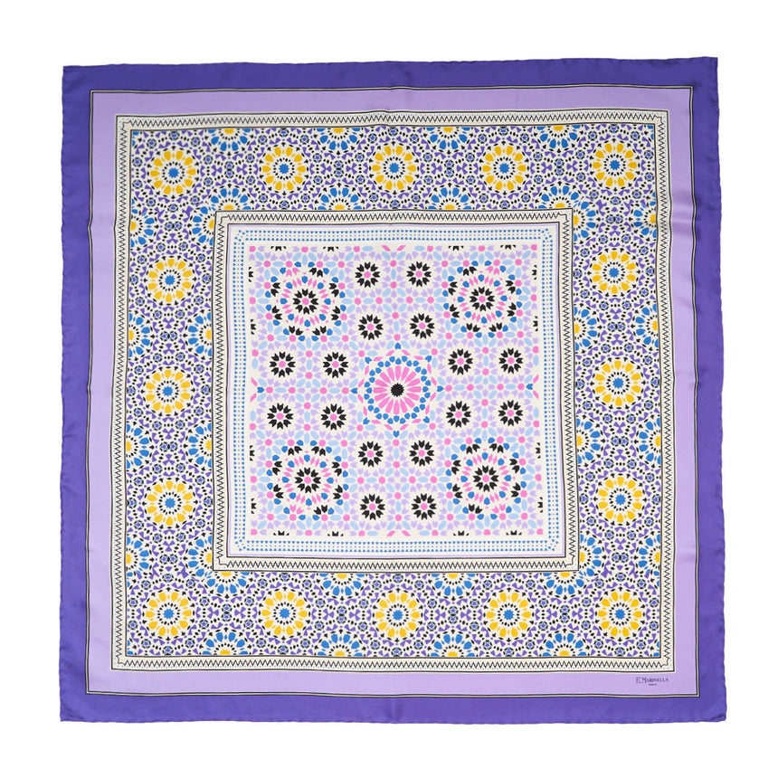 VIOLET SILK SCARF 90