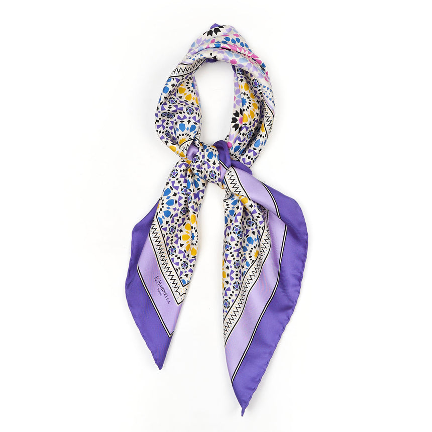 VIOLET SILK SCARF 90