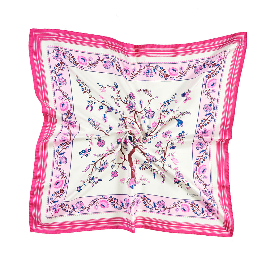 FOULARD IN SETA 90 FUCSIA