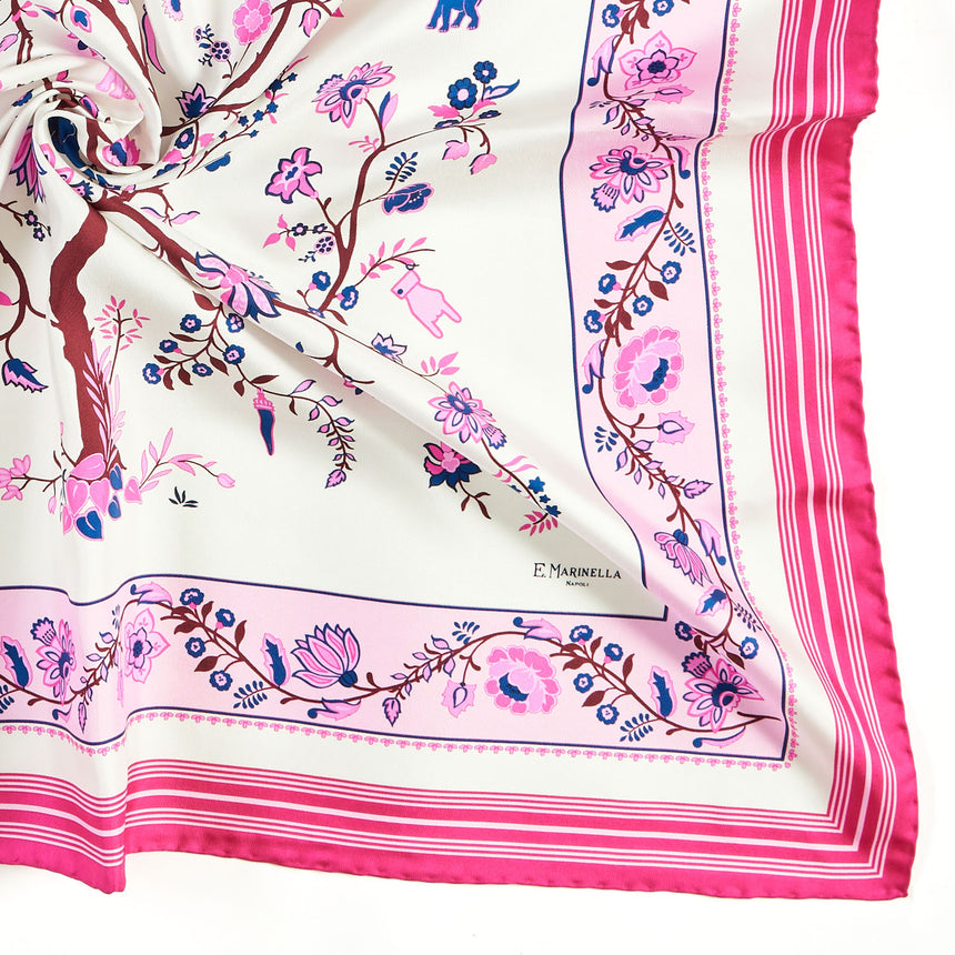 FOULARD IN SETA 90 FUCSIA