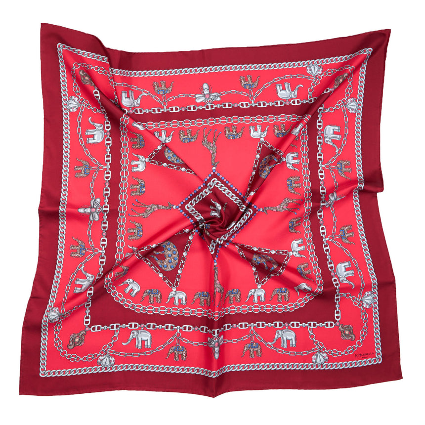 FOULARD IN SETA 90 BORDEAUX