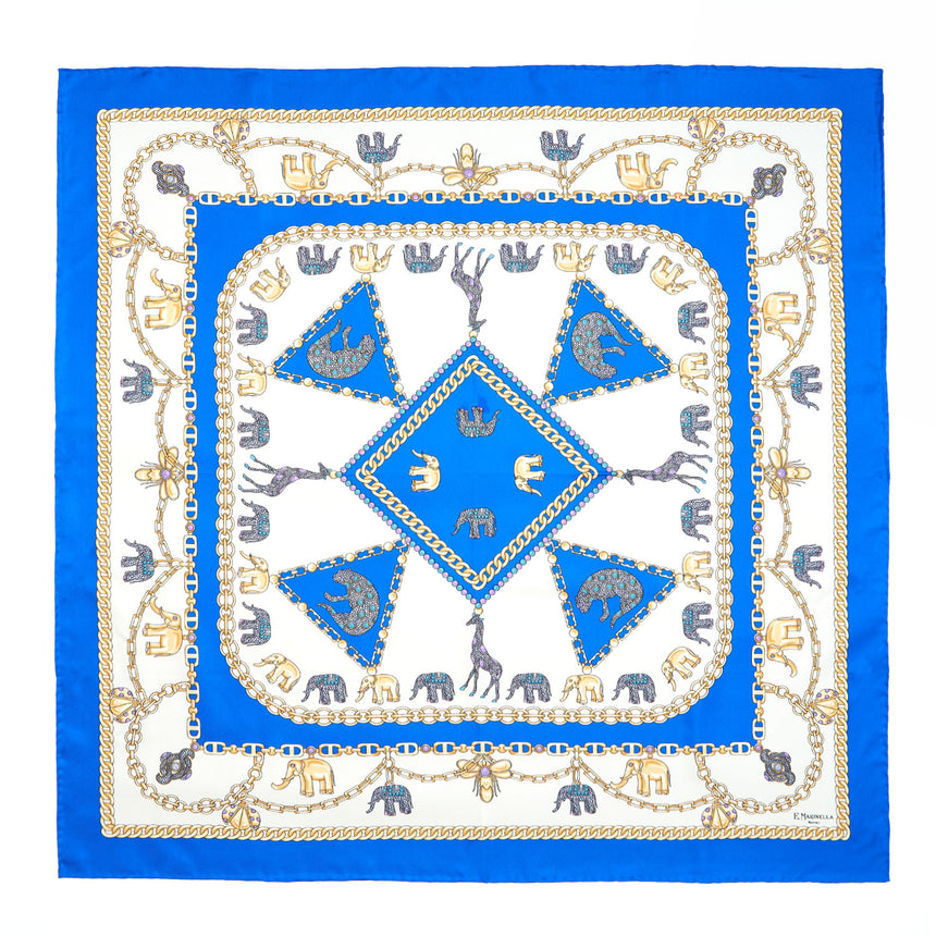 FOULARD IN SETA 90 BLUETTE