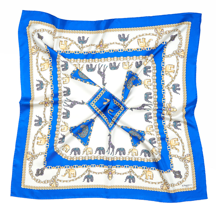 FOULARD IN SETA 90 BLUETTE