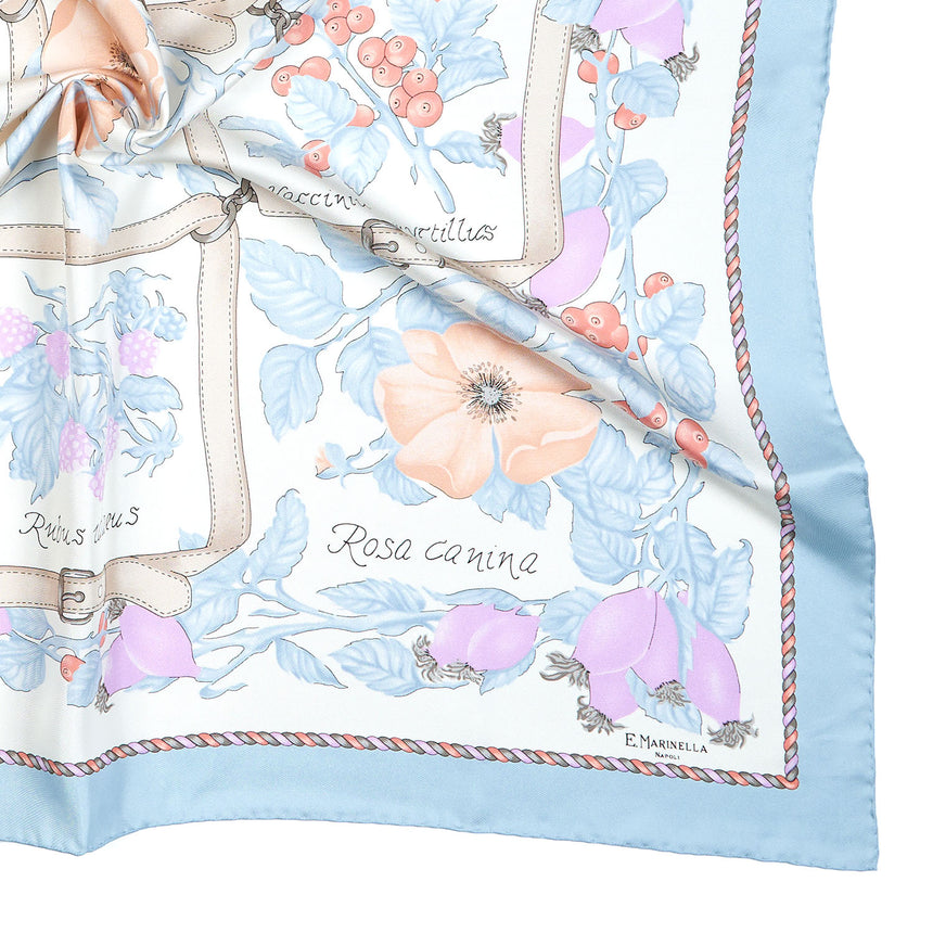 LIGHT BLUE SILK SCARF 90