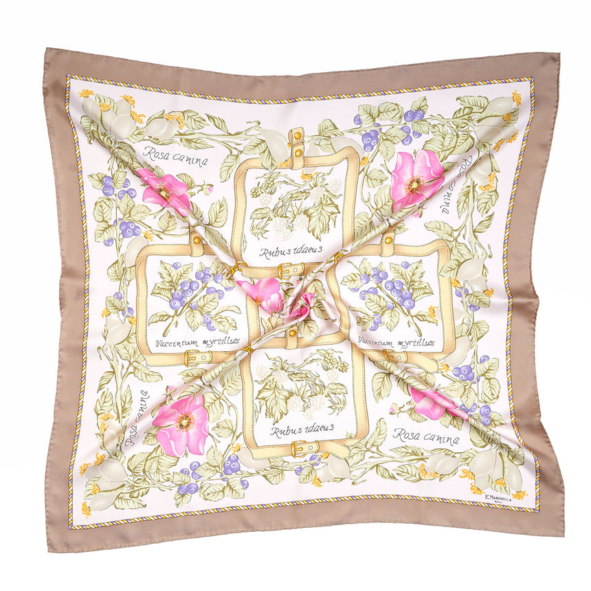 FOULARD IN SETA 90 BEIGE