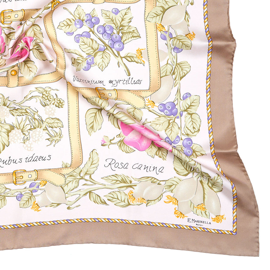 BEIGE SILK SCARF 90