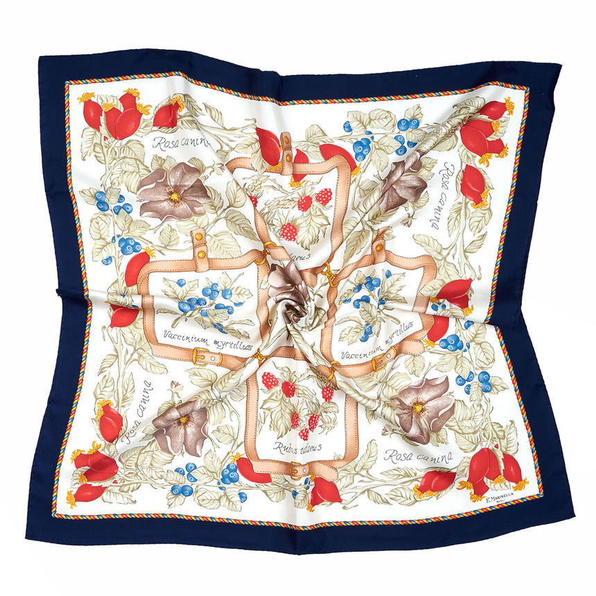 BLUE SILK SCARF 90