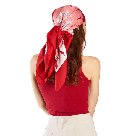 RED SILK SCARF 90