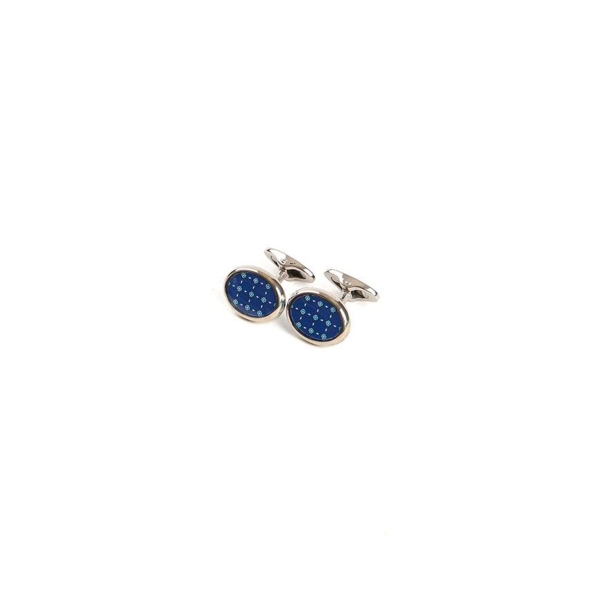 GEMELLI DA POLSO IN ARGENTO BLU