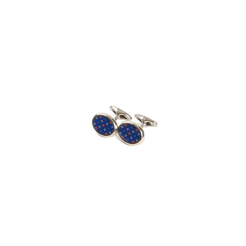 BLUE SILVER CUFFLINKS