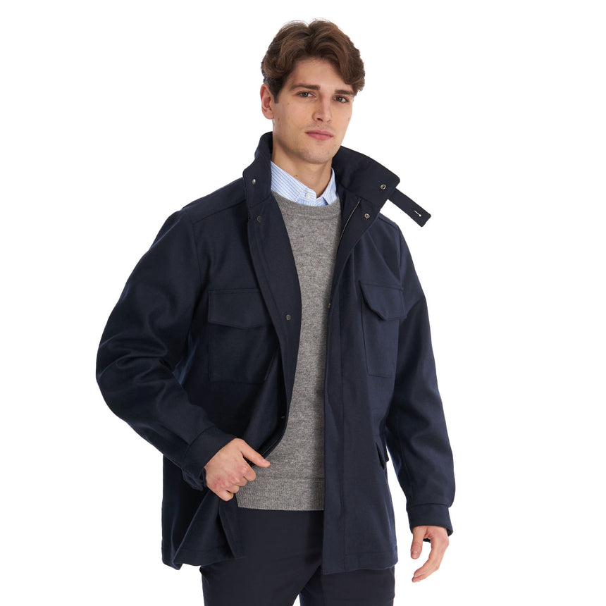 GIACCONE FIELD JACKET BLU