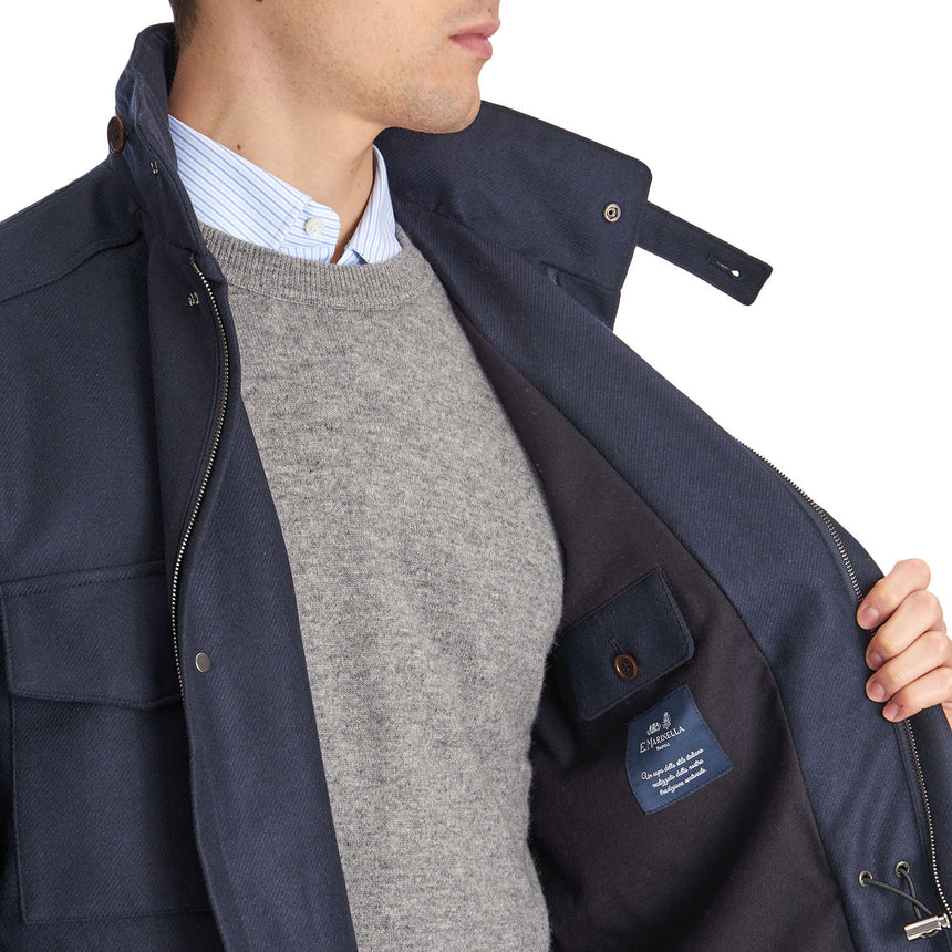 GIACCONE FIELD JACKET BLU