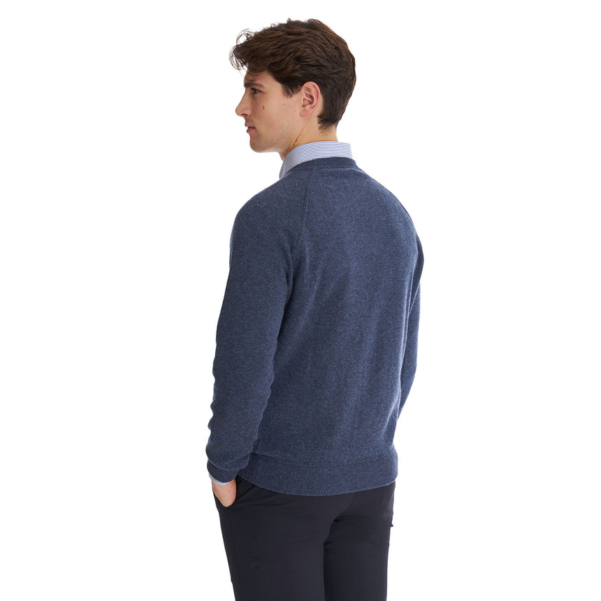 MAGLIONE GIROCOLLO BLU