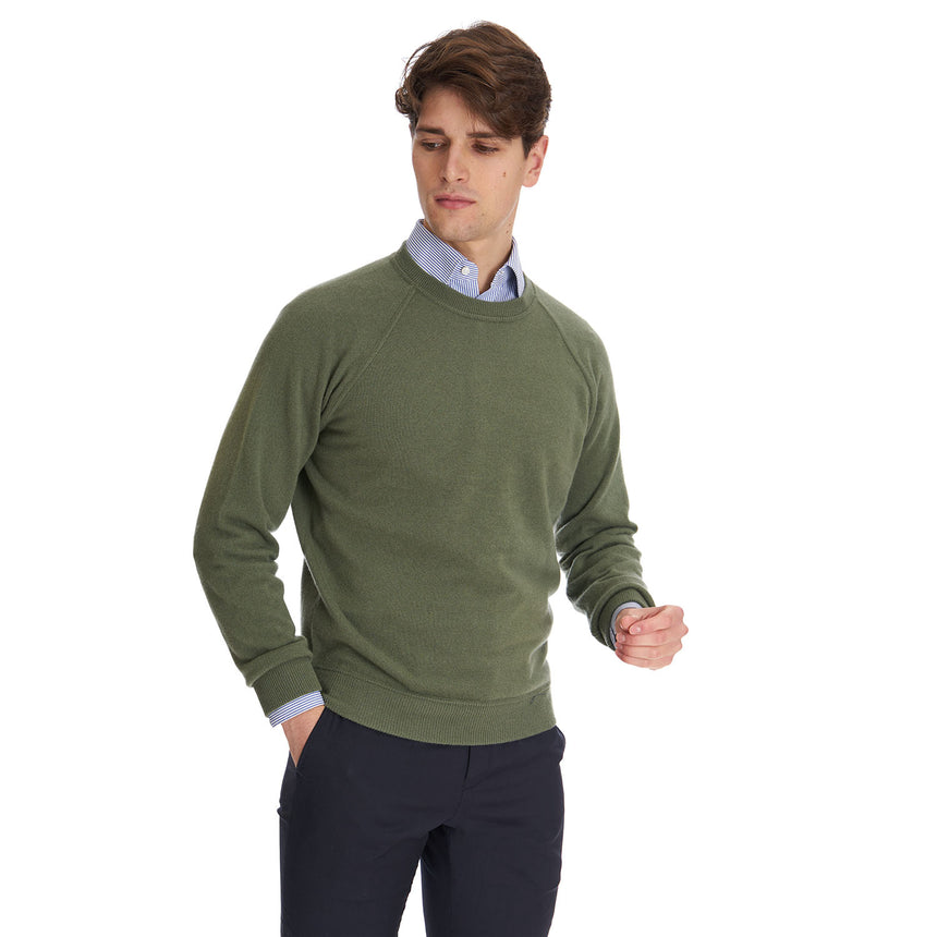 MAGLIONE GIROCOLLO VERDE CHIARO