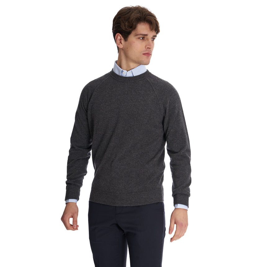 MAGLIONE GIROCOLLO GRIGIO SCURO