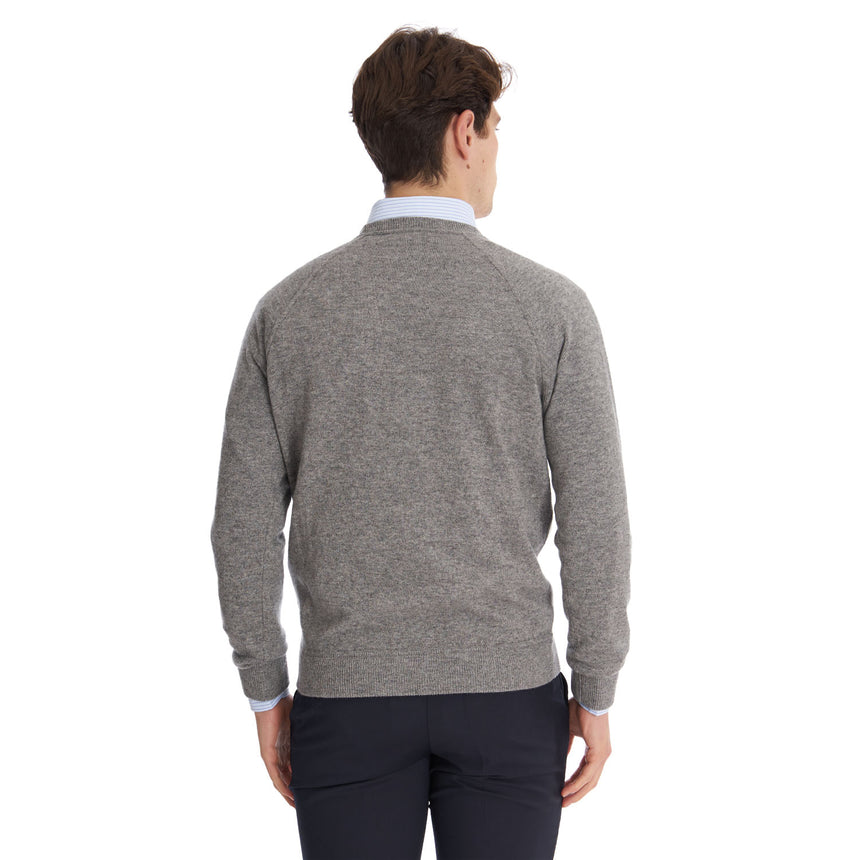 MAGLIONE GIROCOLLO GRIGIO CHIARO