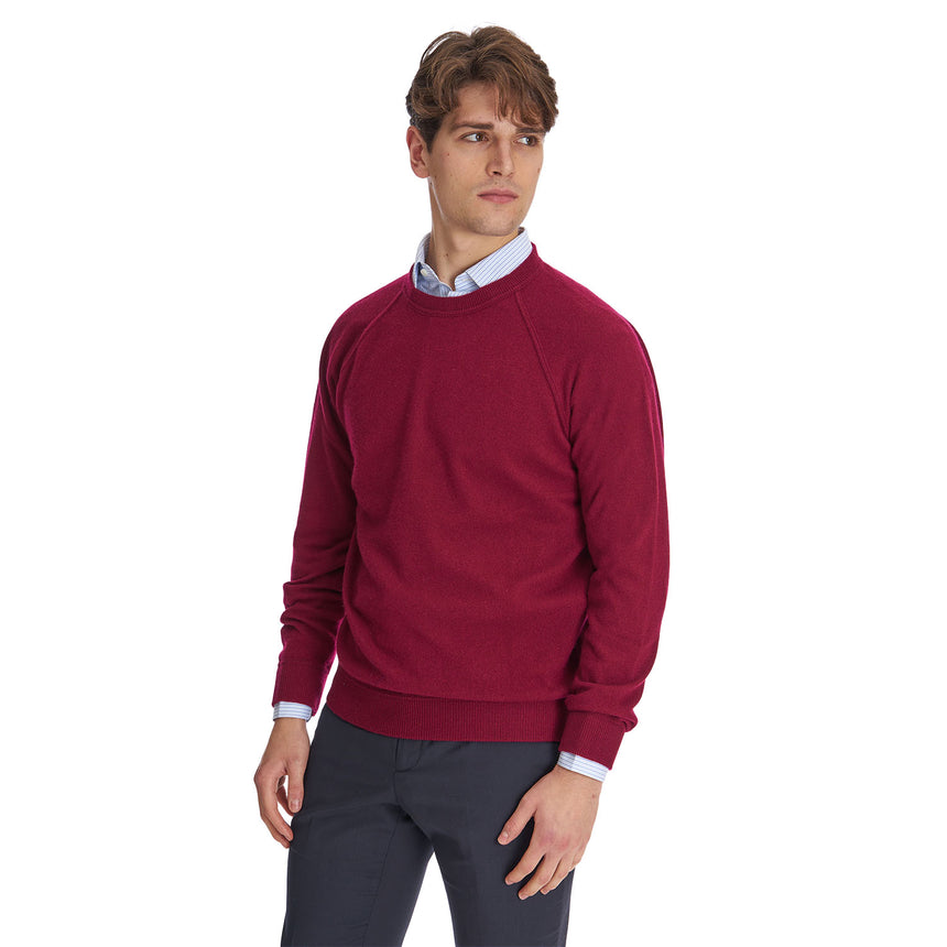 MAGLIONE GIROCOLLO BORDEAUX VINACCIA